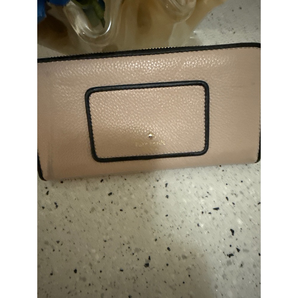 Kate‎ Spade Neda Ward Place Pebbled Leather Zip Around Wallet Pink/Rose Cloud